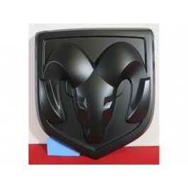 Mopar Emblem Ram's Head Tailgate Medallion Matte Black
