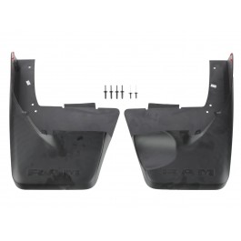 Mopar Deluxe Molded Splash Guards With Ram Logo Rear Pair For