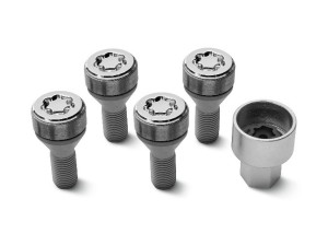 Mopar 82214871 Chrome Wheel Lock Set (5 Lug) For Fiat 500X, Jeep Renegade, Ram Promaster City - M12 X 1.25