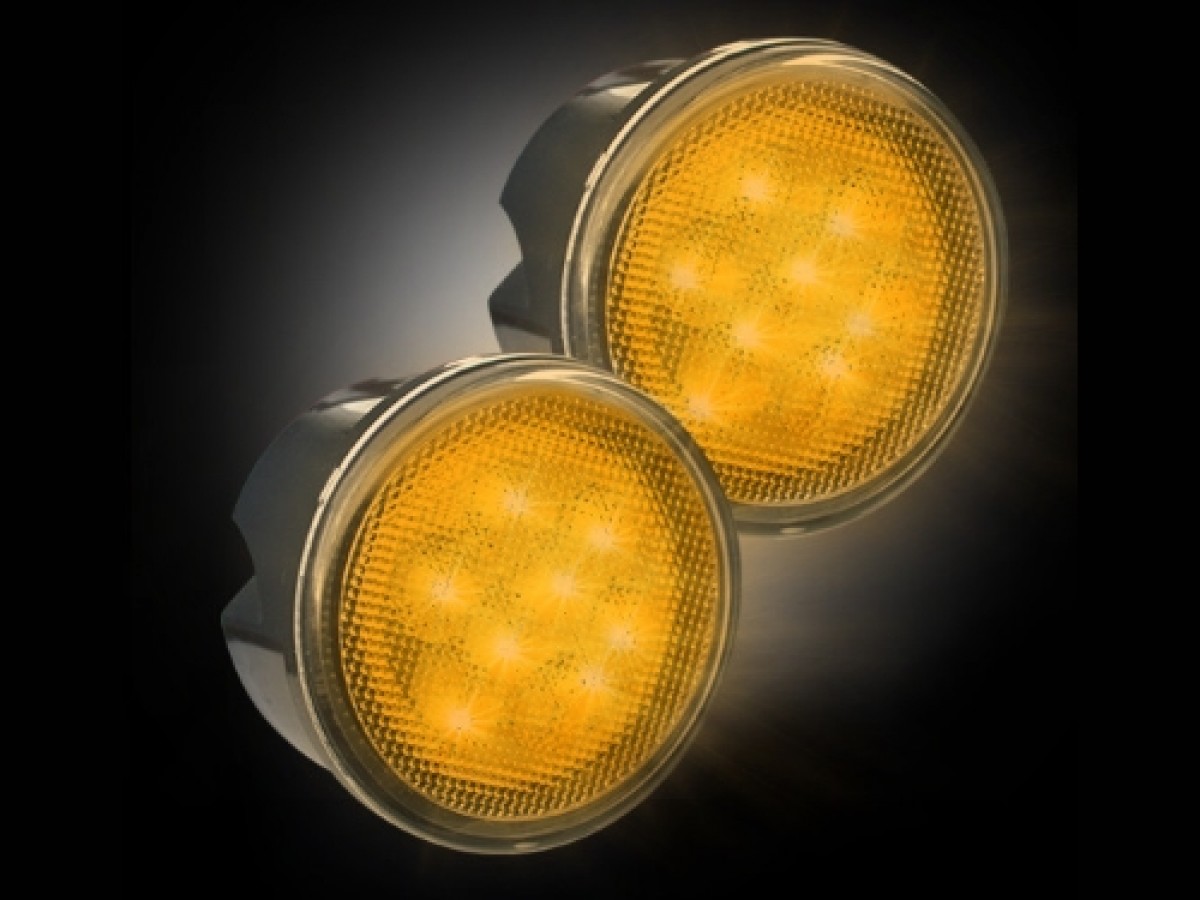 RECON Round Front Turn Signal Lenses LED 264134CL Mopar Online Parts