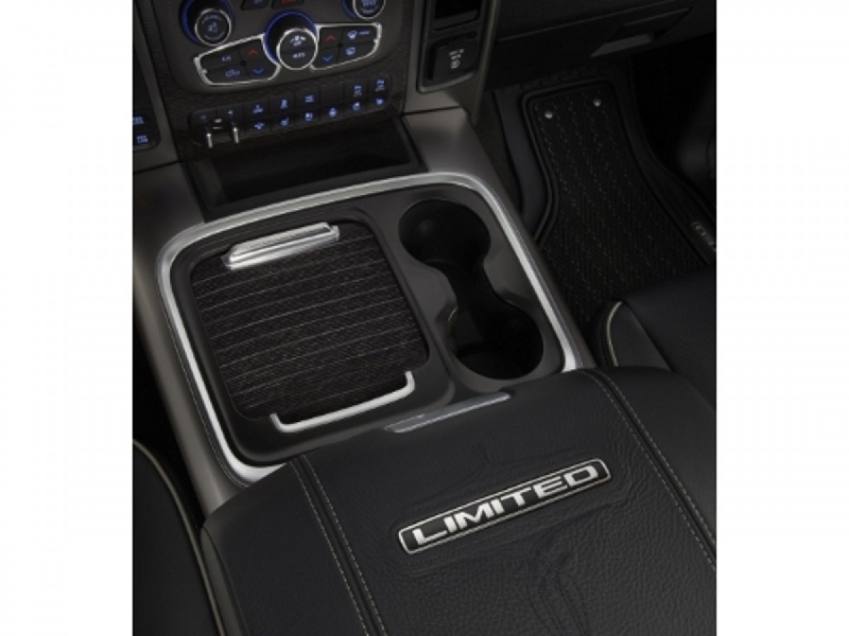 G909899　コンソール Mopar Console Tray Upgrade Silver W/ Black Wood - 5VC941Z6AB