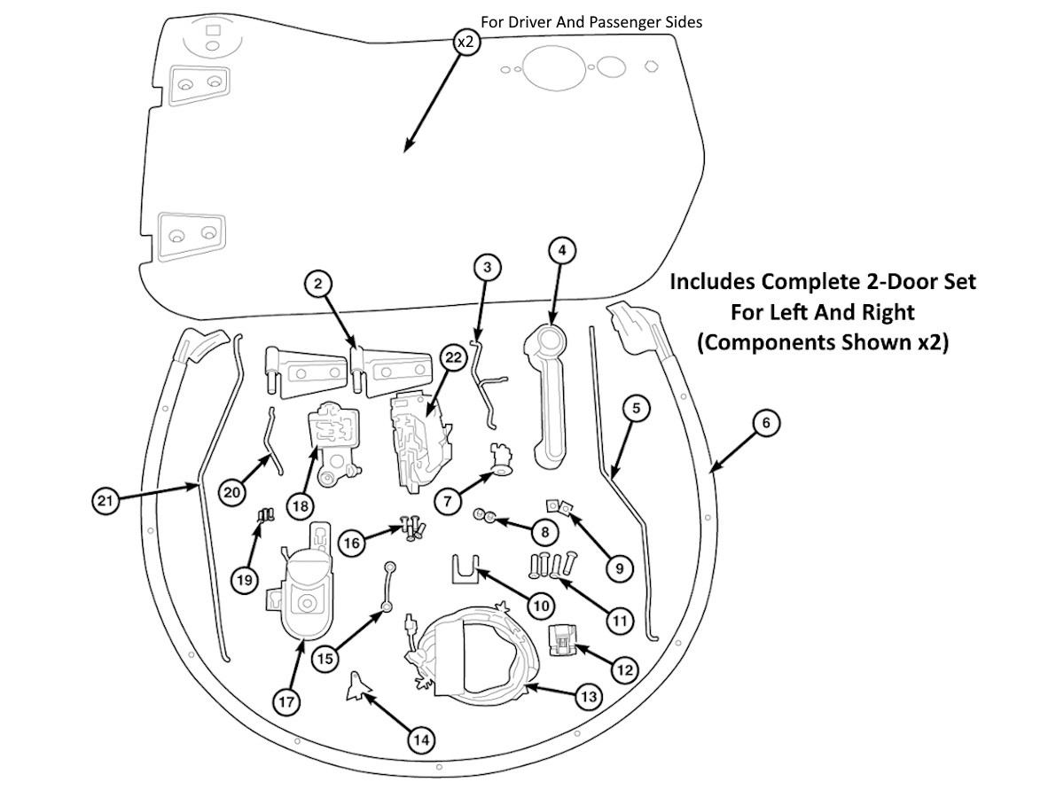 MOPAR トラックカバー 未開封 Mopar Half Door Panel Kit Front - JKHALFDOORKITFR | Mopar Online Parts