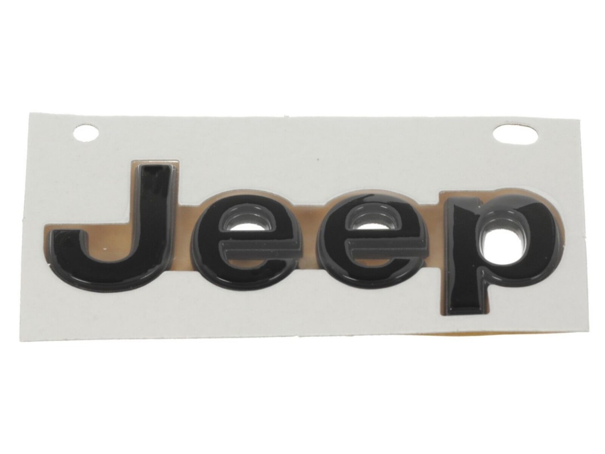 2013-2022 Jeep Grand Cherokee "Jeep" Hood Emblem Nameplate In Gloss Black Genuine Oem 68193400aa - Foto 3