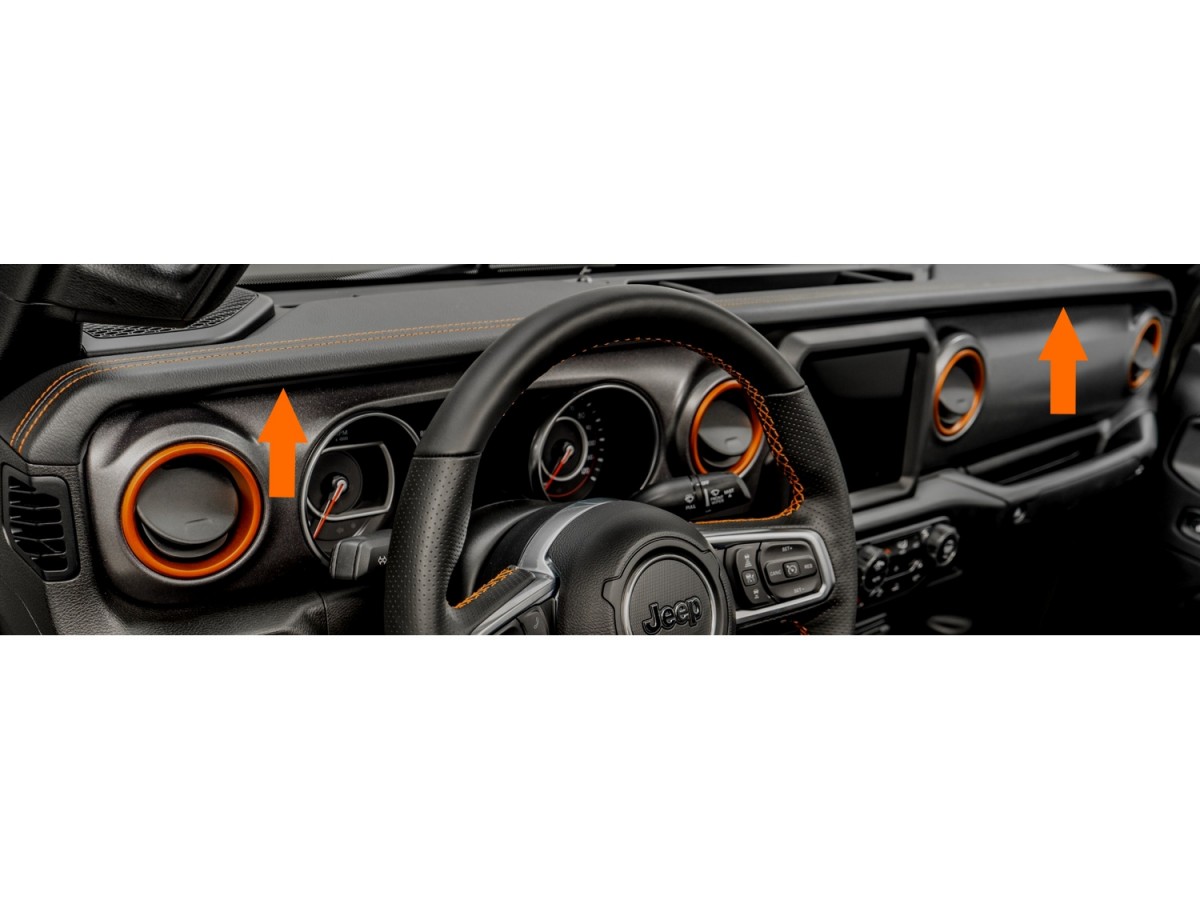 Mopar Dashboard Top Pad Trim Kit Mojave Orange Stitching