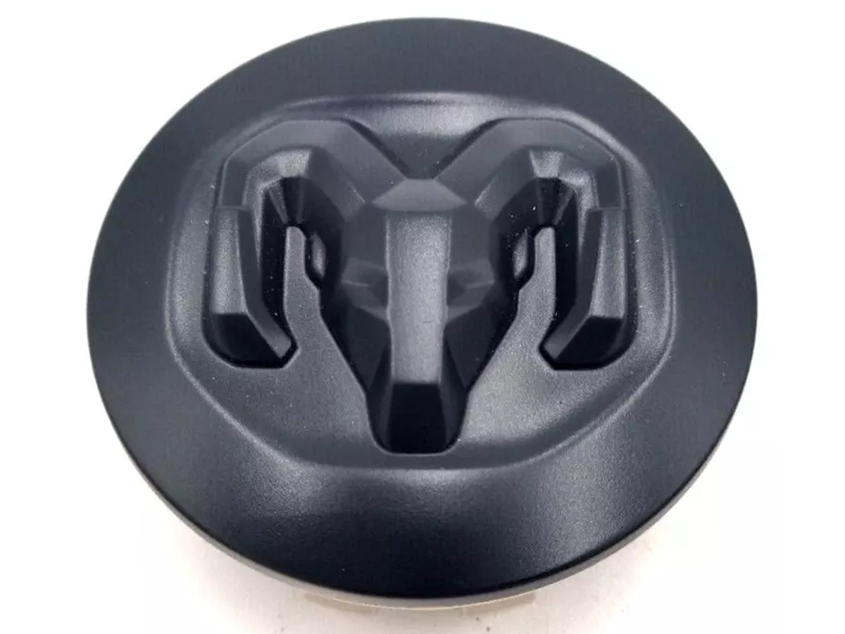 Mopar Wheel Center Cap Matte Black With Rams Head Logo