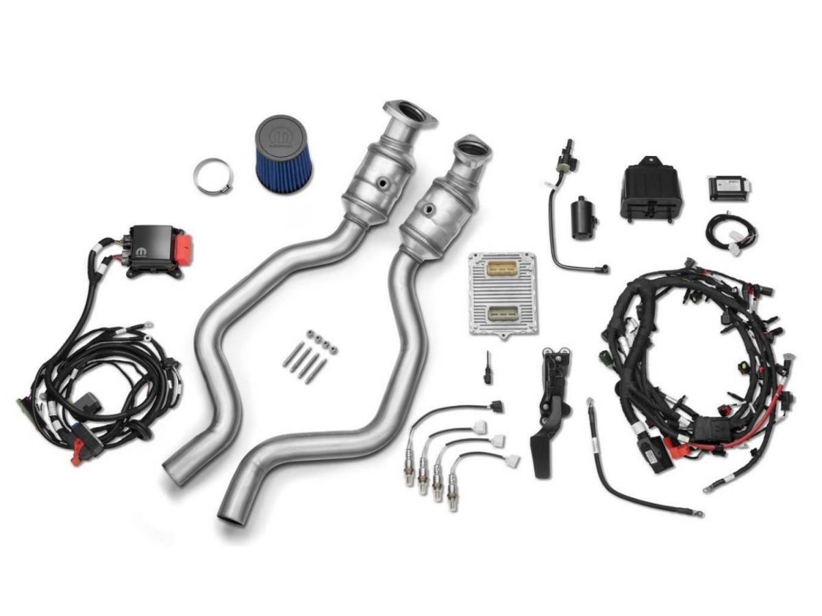 Authentic Mopar Performance 392 EC HEMI Engine Kit With Catalytic Converters PCM & Wiring Kit