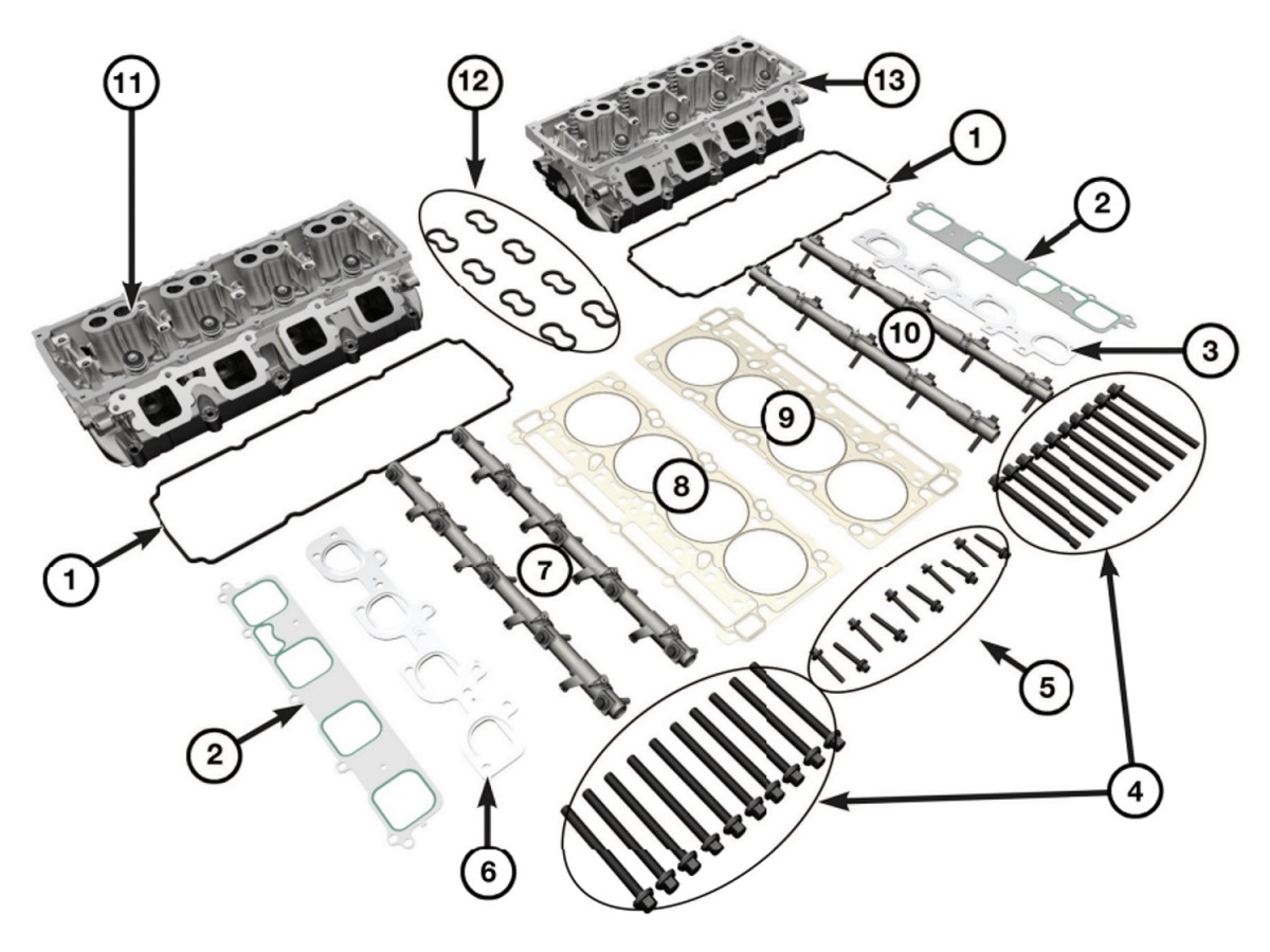 Authentic Mopar Direct Connection Hellcat Redeye Cylinder Heads Kit