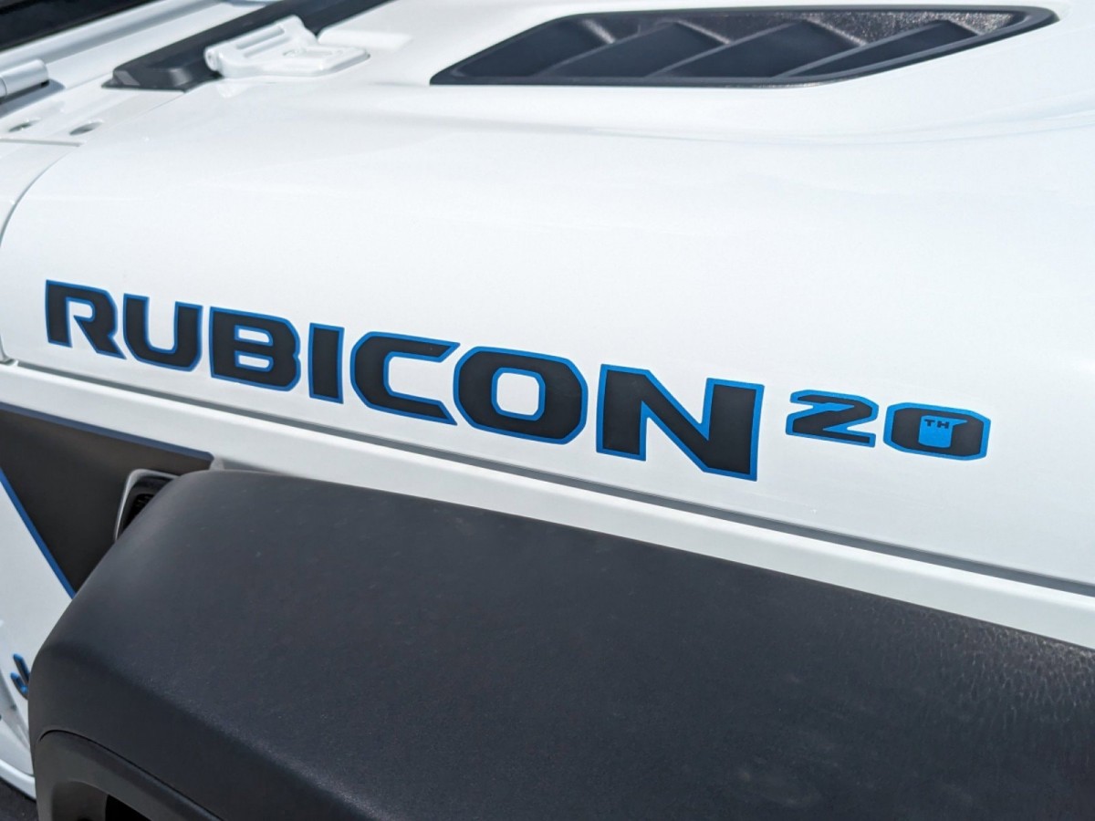 Mopar Hood Side Decal Rubicon 20th Anniversary Edition Black With