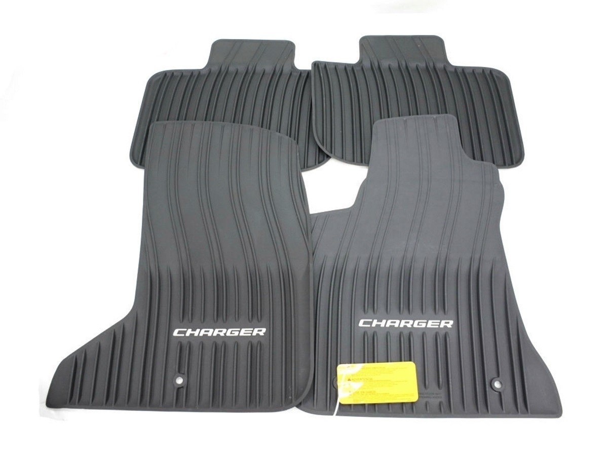 Mopar Rubber Mats W/ Charger Logo AWD - 82212237AC | Mopar Online