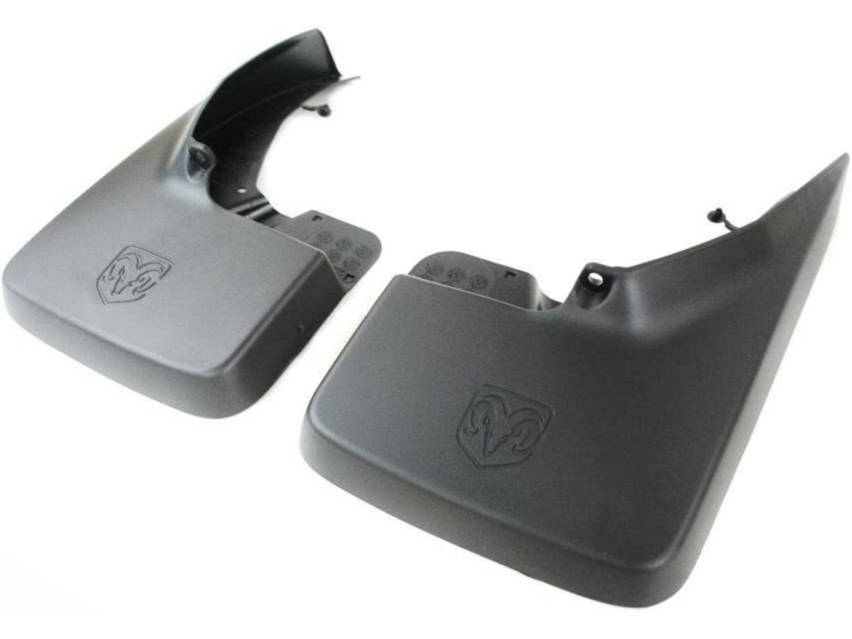 Mopar Splash Guards Front Molded Black W/O Fender Flares