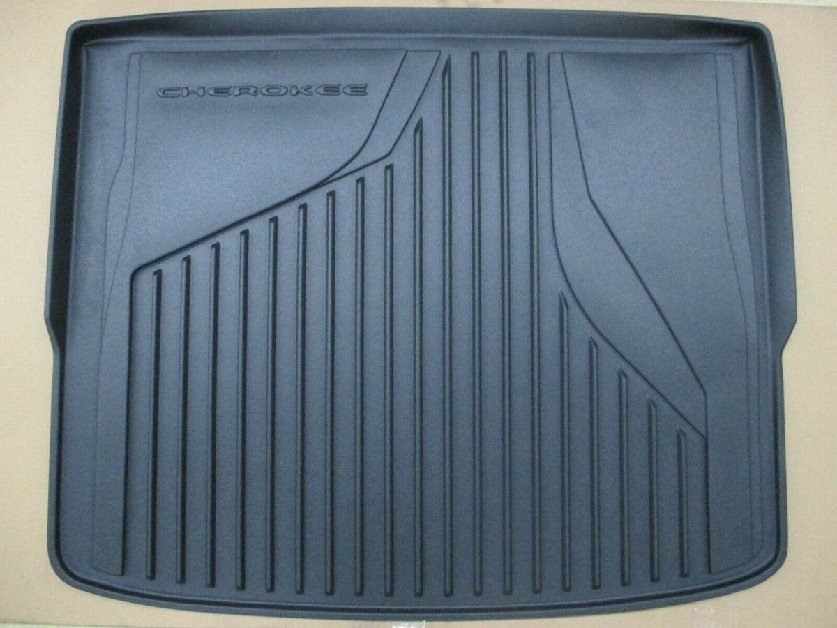 Genuine Mopar Cargo Tray Molded Cherokee Logo Black 82214032 Genuine Mopar Cargo Tray Molded Cherokee Logo Black 82214032