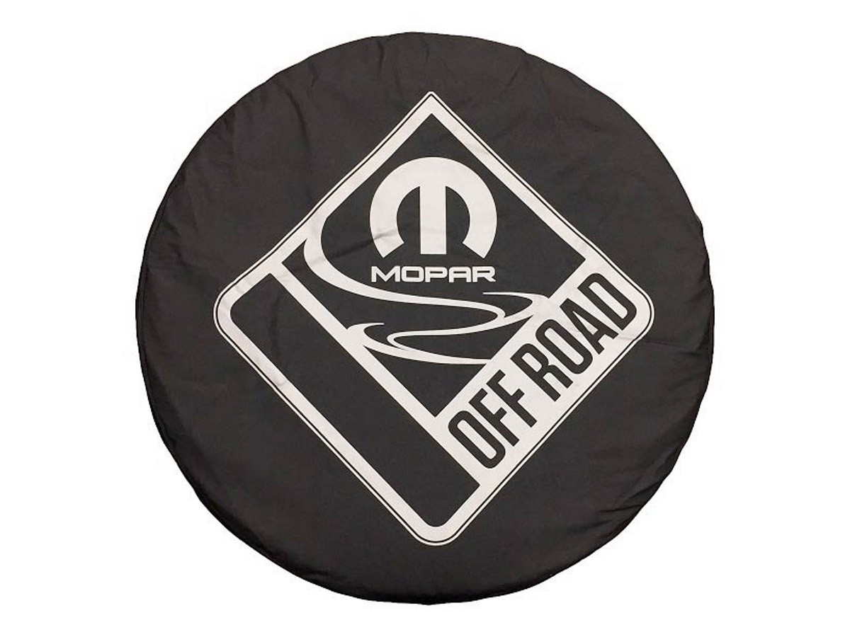 Authentic Mopar Spare Tire Cover Denim Black W/ Mopar OffRoad Logo