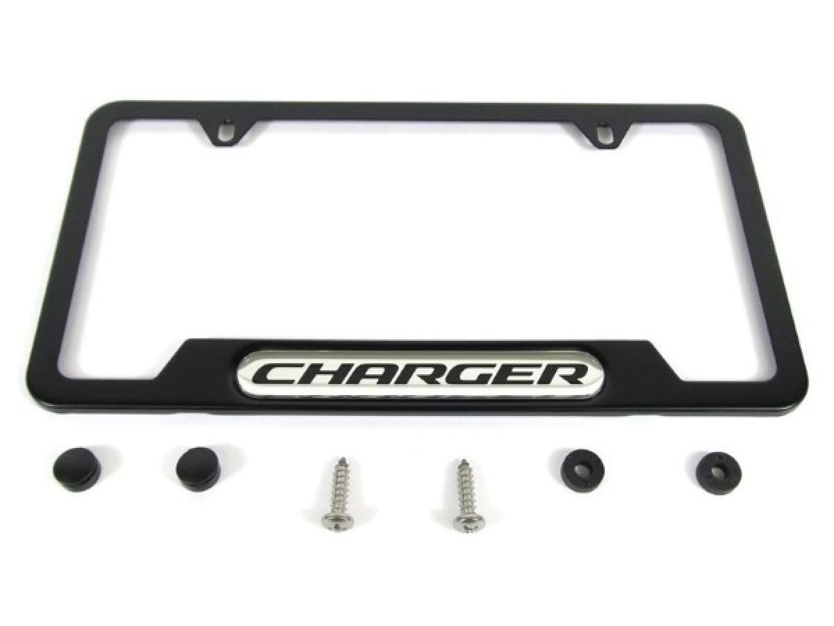 Mopar Black Charger Logo License Plate Frame - 82214930 | Mopar Online ...