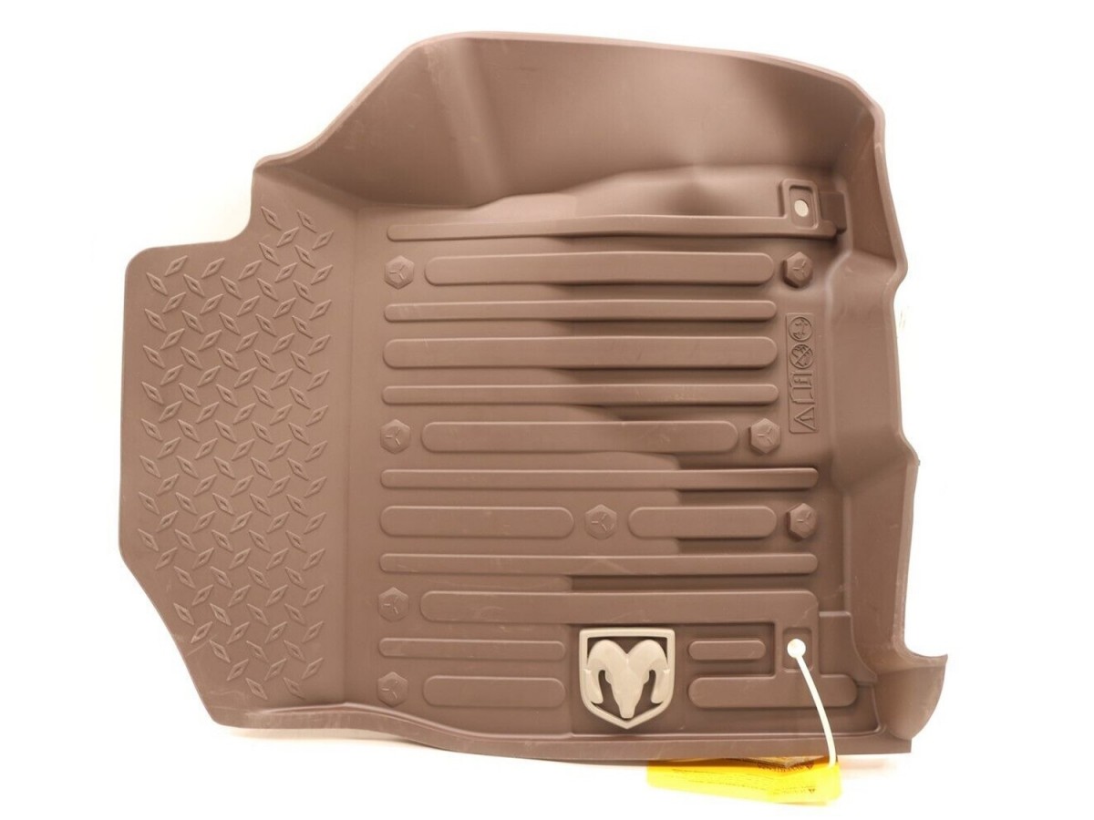 ヤマチン Mopar Rubber Mats Bucket Style Front & Rear Brown - 82215584AB