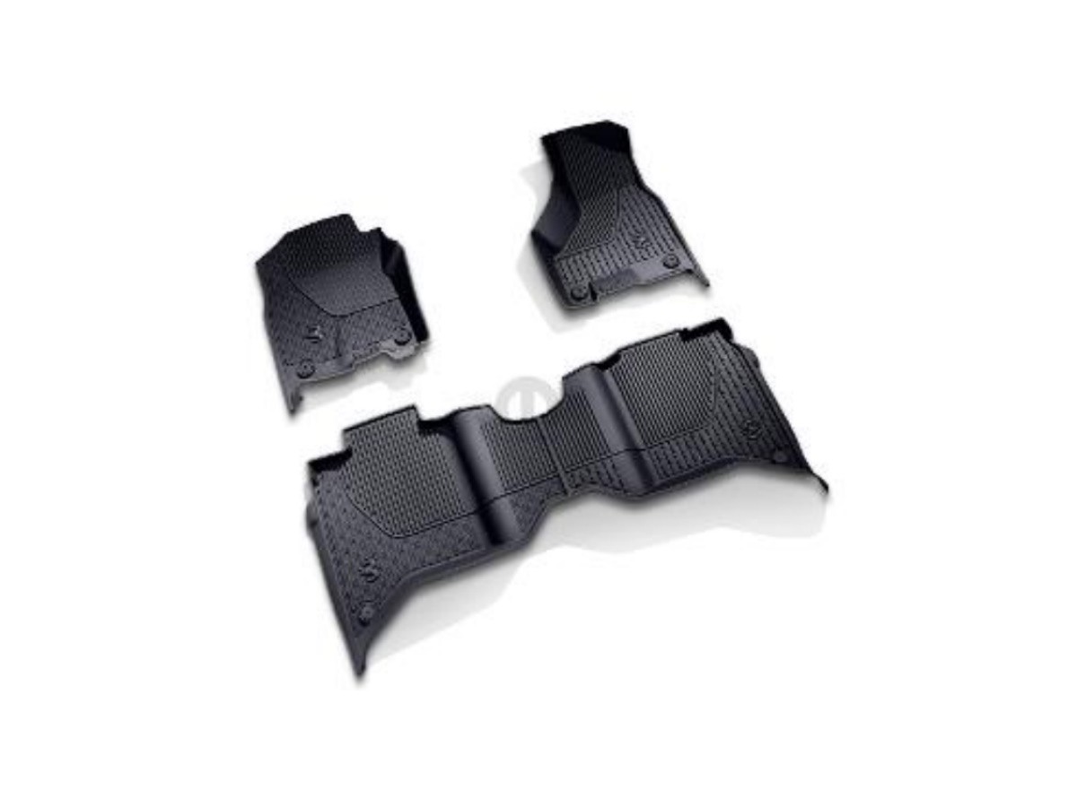 Mopar All Weather Mats Crew Cab Bench Seats Black - PTO