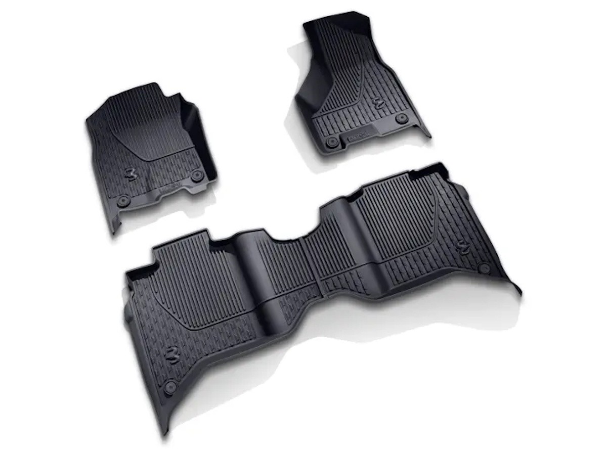 Mopar All Weather Mats Crew Cab Bench Seats Black - PTO