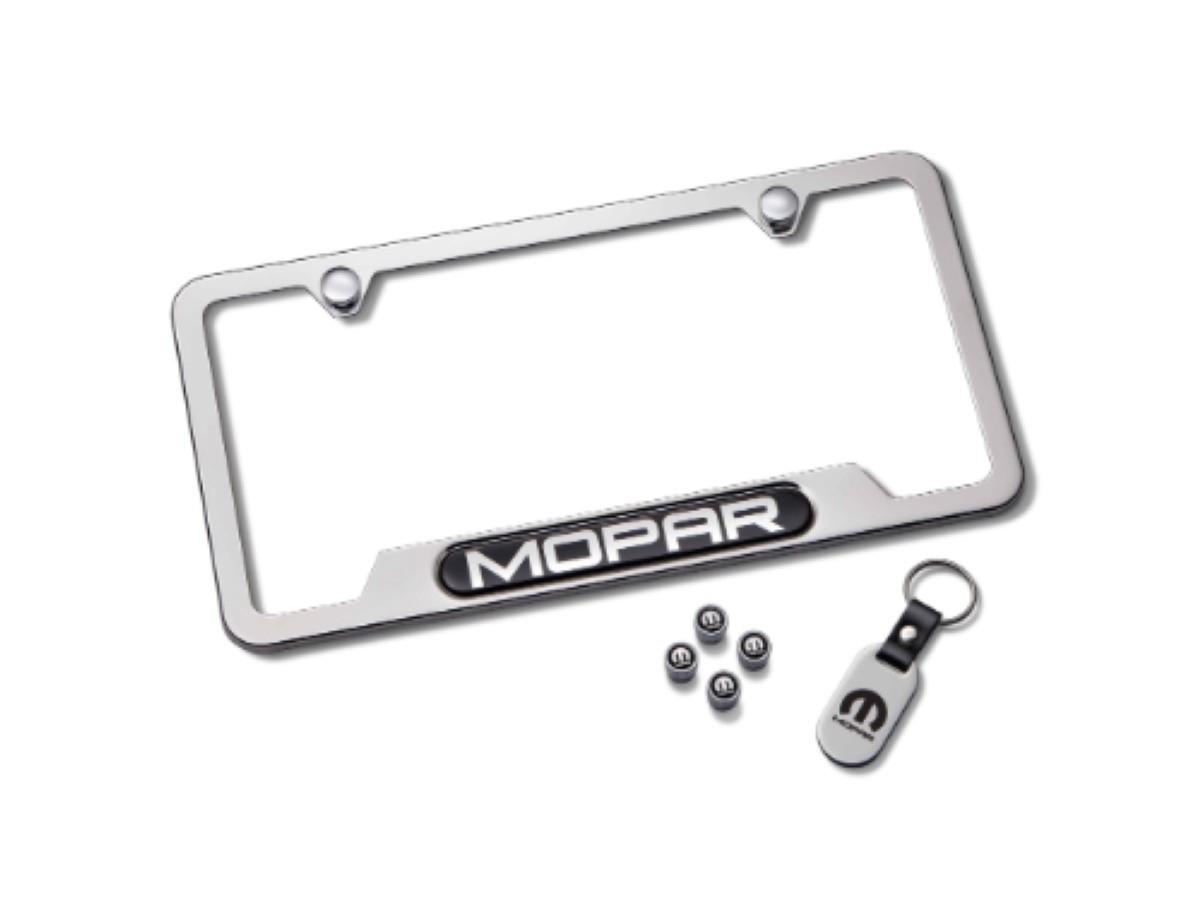 Mopar Logo In Black Polycarbonate License Plate Frame Official Licensed - Foto 3