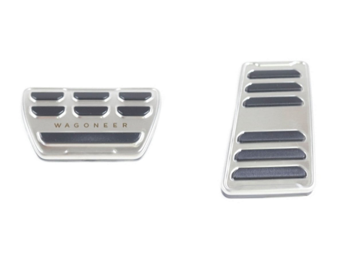 Authentic Mopar Pedal Cover Kit Stainless Steel With Black Rubber For