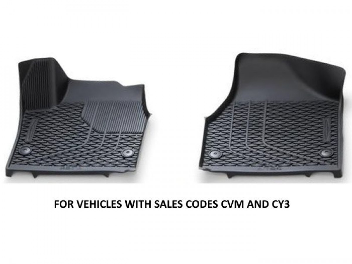 Mopar Rubber Floor Mats Set Of Two Front Mats Black With Chrysler