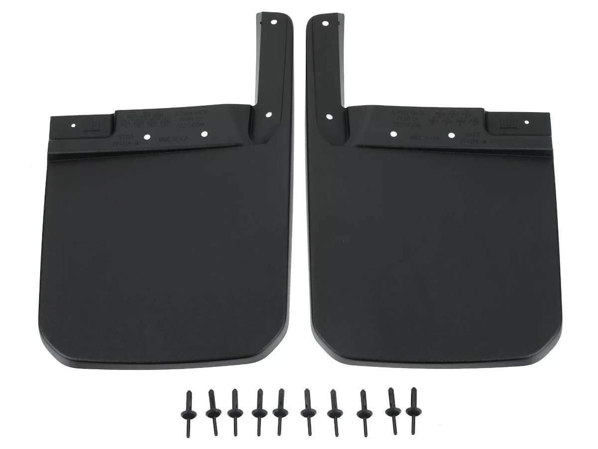 ワラカプ Mopar Splash Guards For 4xe PHEV Sahara And Sport Front Pair Black