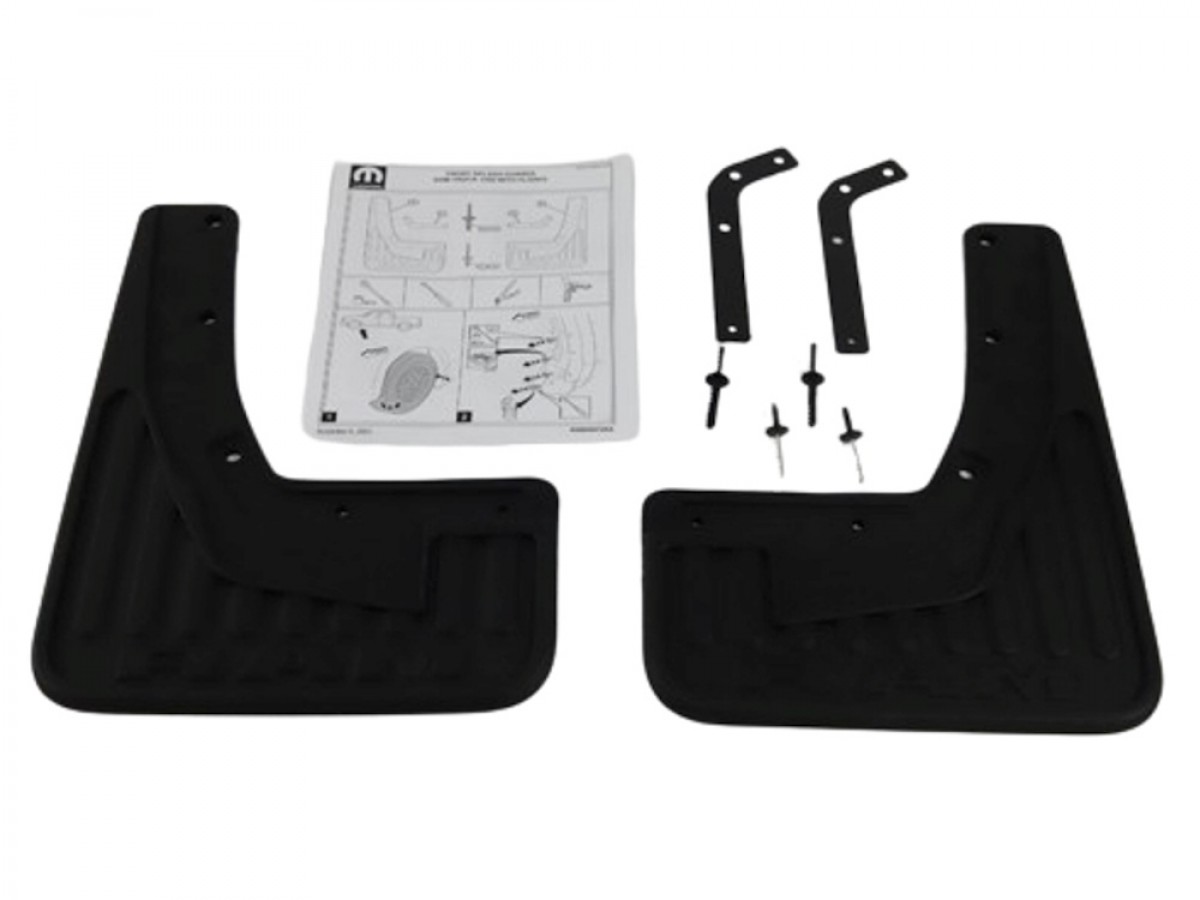Mopar Splash Guards Front Pair Rubber Black With RAM Logo For Trucks ...